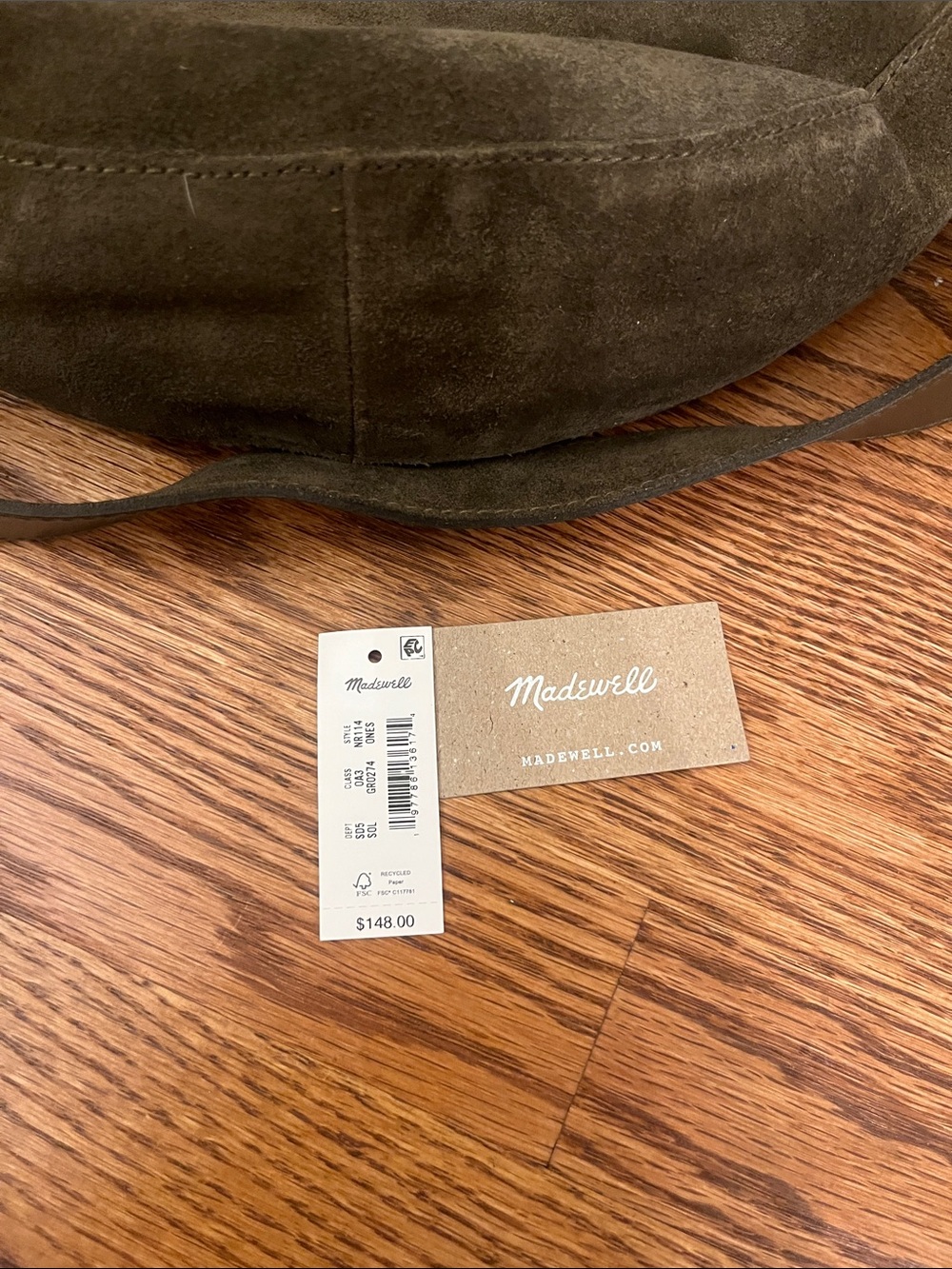 Madewell Green Hobo Bag with Adjustable Strap - Picture 8 of 8